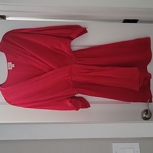 AKA Red Silk Dress